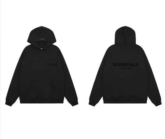Essentials Fear of God Light Oatmeal Hoodie - Black