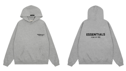 Essentials Fear of God Light Oatmeal Hoodie - Grey